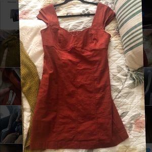 Terra Cott Linen Dress NWT